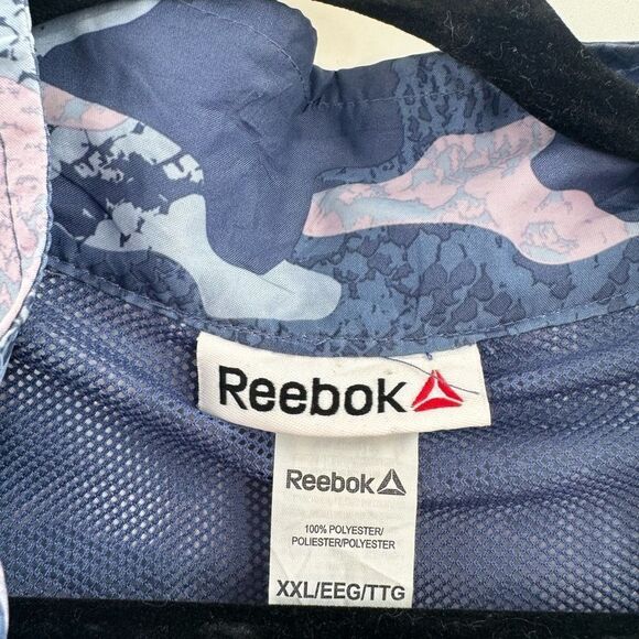 3for$20 Reebok Military Purple/Blue Pullover Windbreaker size XXL - Picture 2 of 3